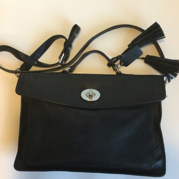 Coach Archive Legacy Black Slim Laptop/Computer Handbag Excellent #23703 - Picture 11 of 14